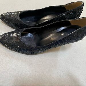 Nice black beaded heels in size 7 medium